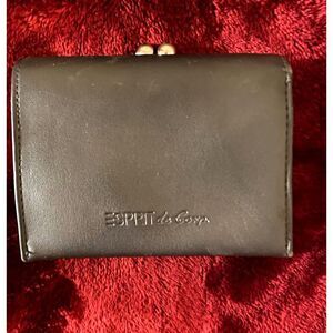 Vintage Esprit Leather Trifold Wallet